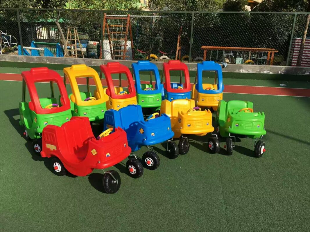 Indoor & Outdoor Playground Equipment | Soft Play, Custom Structures & Slides | Xinjiu Colorful children's ride-on toy car fleet