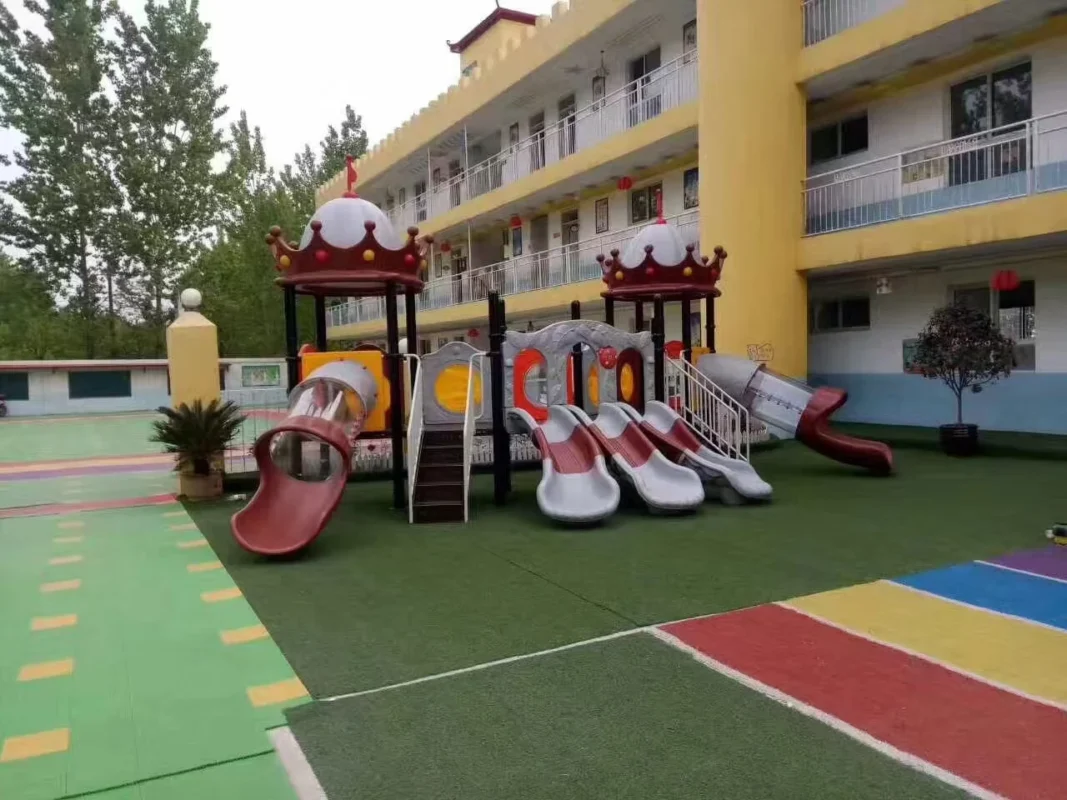 Outdoor playground installed at a school